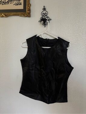 Faux Leather vest